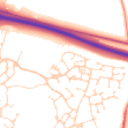 Daytime road noise heatmap for CB23 6DJ
