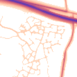 Daytime road noise heatmap for CB23 6DR