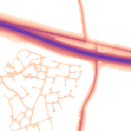 Daytime road noise heatmap for CB23 6ED