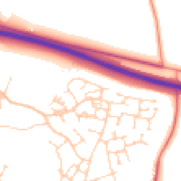 Daytime road noise heatmap for CB23 6EE