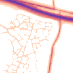 Daytime road noise heatmap for CB23 6EN