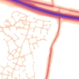 Daytime road noise heatmap for CB23 6FL