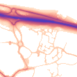Daytime road noise heatmap for CB23 6GF