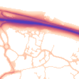 Daytime road noise heatmap for CB23 6GS
