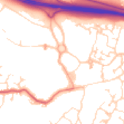 Daytime road noise heatmap for CB23 6HE