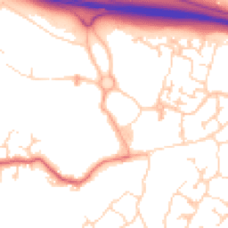 Daytime road noise heatmap for CB23 6HG