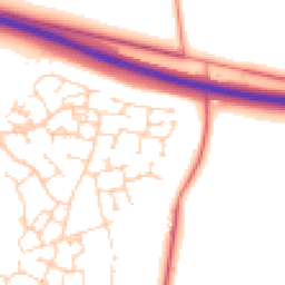 Daytime road noise heatmap for CB23 6JE
