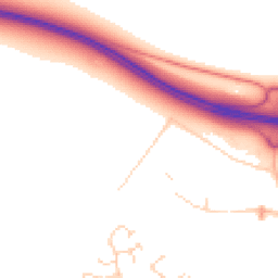 Daytime road noise heatmap for CB23 6NL
