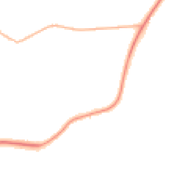 Night-time road noise heatmap for CB23 7AL