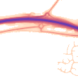 Daytime road noise heatmap for CB23 7AN