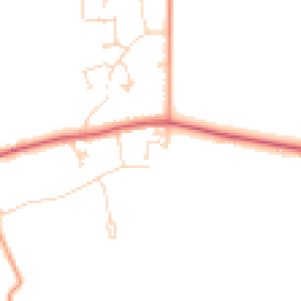 Daytime road noise heatmap for CB23 7AP