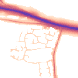 Daytime road noise heatmap for CB23 7QA