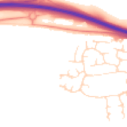 Daytime road noise heatmap for CB23 7QN