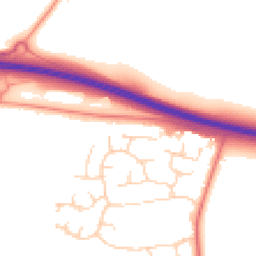 Daytime road noise heatmap for CB23 7QP