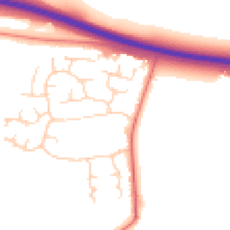 Daytime road noise heatmap for CB23 7QR