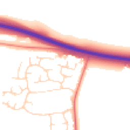 Daytime road noise heatmap for CB23 7XD
