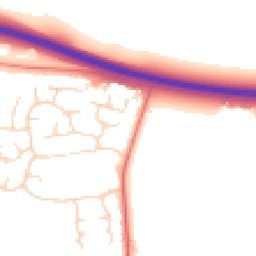 Daytime road noise heatmap for CB23 7XW