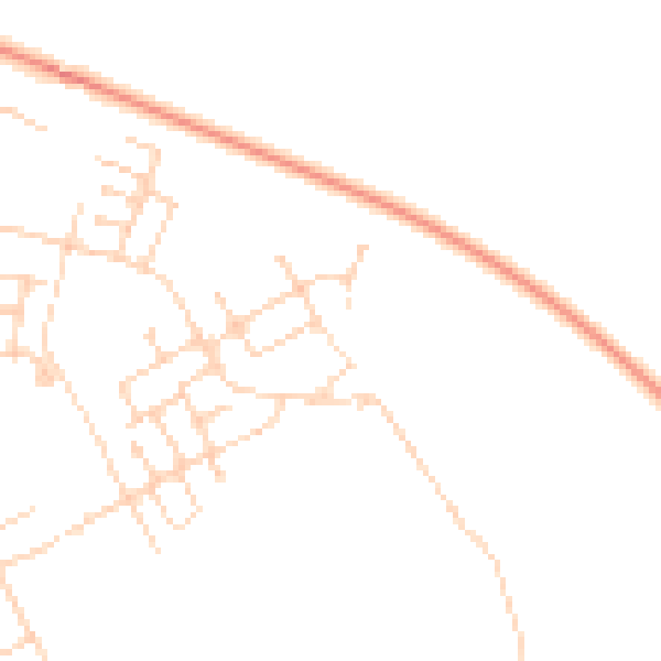 Daytime road noise heatmap for CB24 1AP