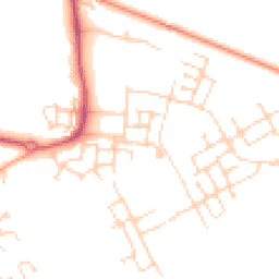 Daytime road noise heatmap for CB24 1AY