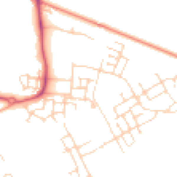 Daytime road noise heatmap for CB24 1AZ