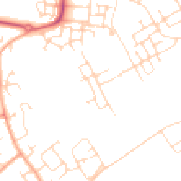 Daytime road noise heatmap for CB24 1BS