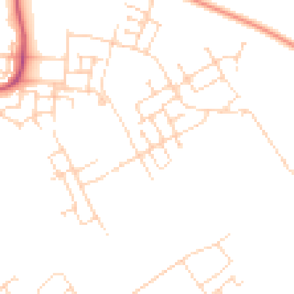Daytime road noise heatmap for CB24 1BY