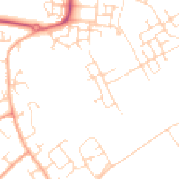 Daytime road noise heatmap for CB24 1BZ