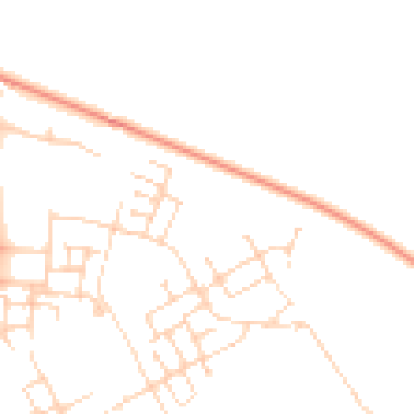 Daytime road noise heatmap for CB24 1DB