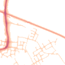 Daytime road noise heatmap for CB24 1DD