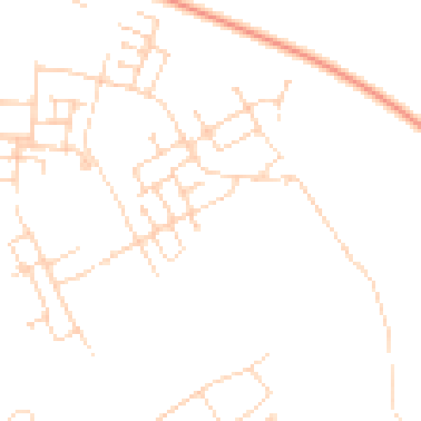 Daytime road noise heatmap for CB24 1DL
