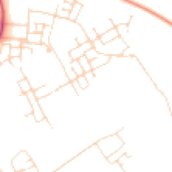 Daytime road noise heatmap for CB24 1DP