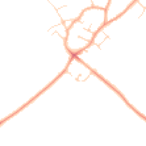 Daytime road noise heatmap for CB24 3BE