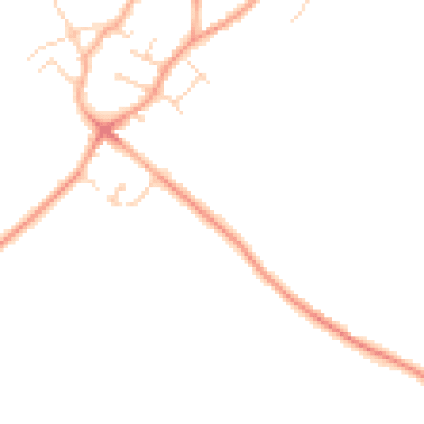 Daytime road noise heatmap for CB24 3BG