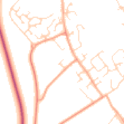 Daytime road noise heatmap for CB24 3BW