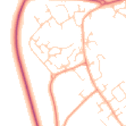 Daytime road noise heatmap for CB24 3GT