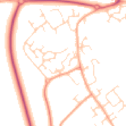 Daytime road noise heatmap for CB24 3GW