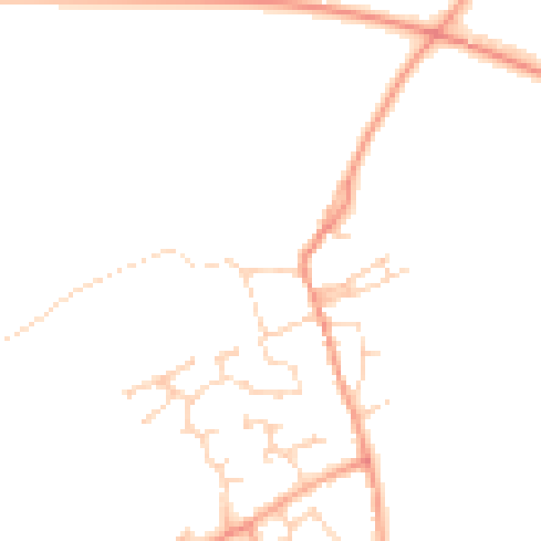 Daytime road noise heatmap for CB24 4QN