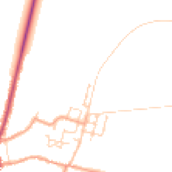 Daytime road noise heatmap for CB24 5AJ