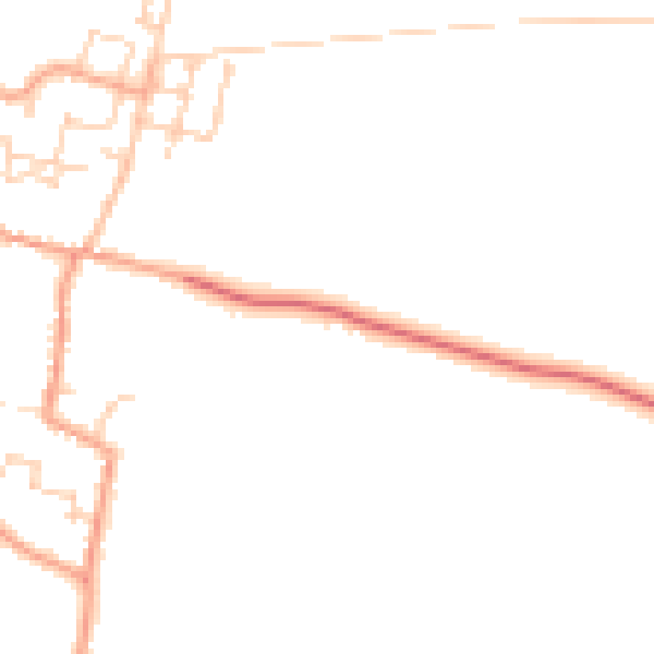 Daytime road noise heatmap for CB24 5HZ