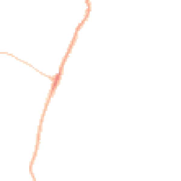 Night-time road noise heatmap for CB24 5JX