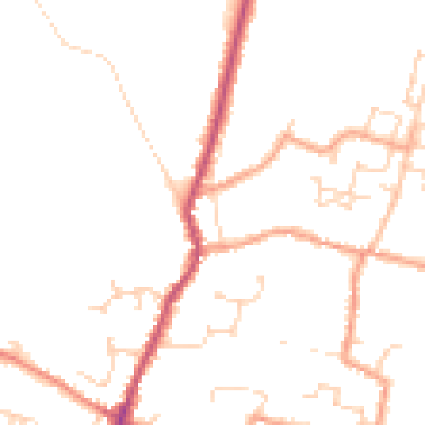 Daytime road noise heatmap for CB24 5LQ