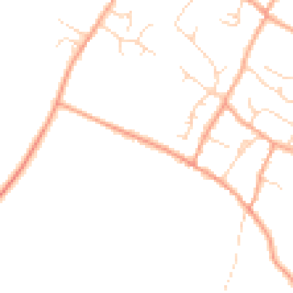 Daytime road noise heatmap for CB24 5PJ