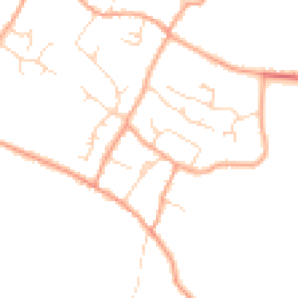 Daytime road noise heatmap for CB24 5PU