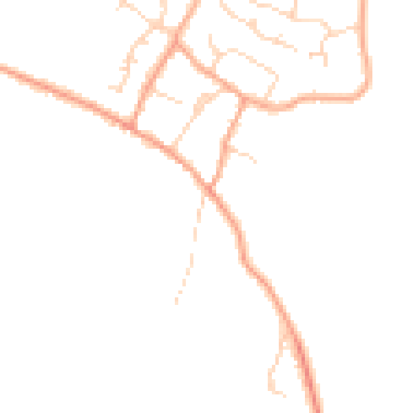 Daytime road noise heatmap for CB24 5PW