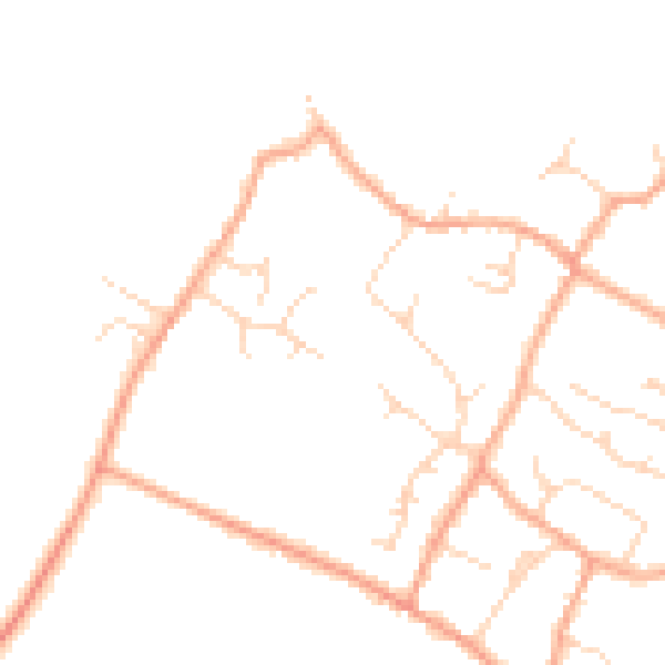 Daytime road noise heatmap for CB24 5SB