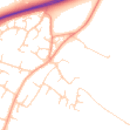 Daytime road noise heatmap for CB24 6AB