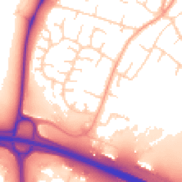 Daytime road noise heatmap for CB24 6AL