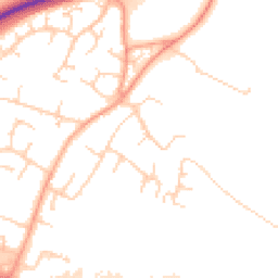 Daytime road noise heatmap for CB24 6AQ