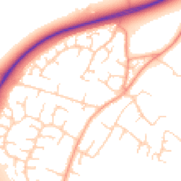Daytime road noise heatmap for CB24 6BT
