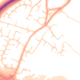 Daytime road noise heatmap for CB24 6BW